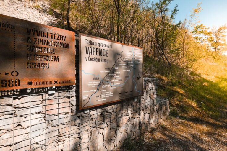 Expozice těžby vápence